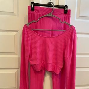 Bright pink long sleeve set